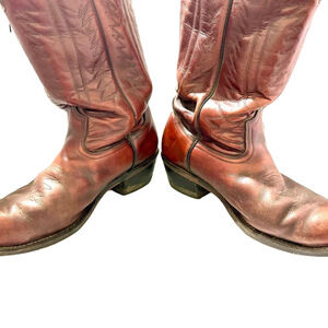 Mason Western Roper Boot Men 10 E Brown Leather